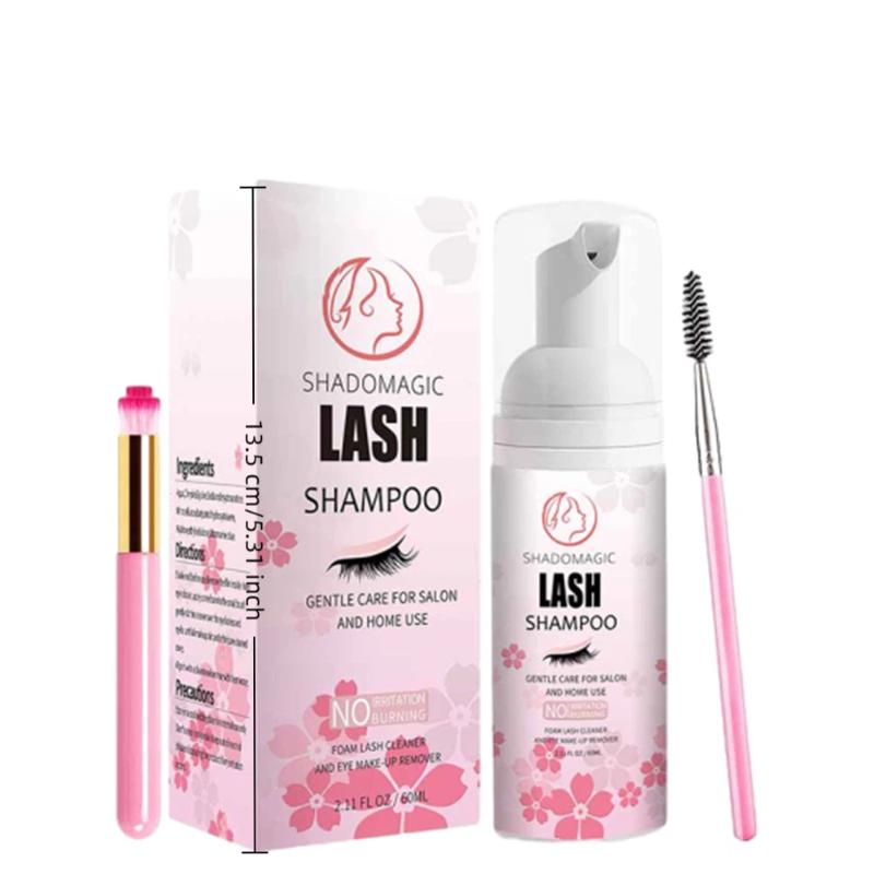 60ML Eyelash Shampoo Lash Cleaner Fast Cleaning Mascara Wand Foam Effective Deep Clean For Lash Extension Care