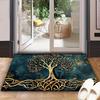 Tree of Life Pattern Large Area Rug Non-slip Machine Washable for Living Room Bedroom Laundry Entryway Home Decor Carpet Mat