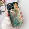 Phone Case For Honor X5b Plus X6b X7b X8b X9b 5G Elegant Flower Cat Painted Soft Silicone TPU Cases