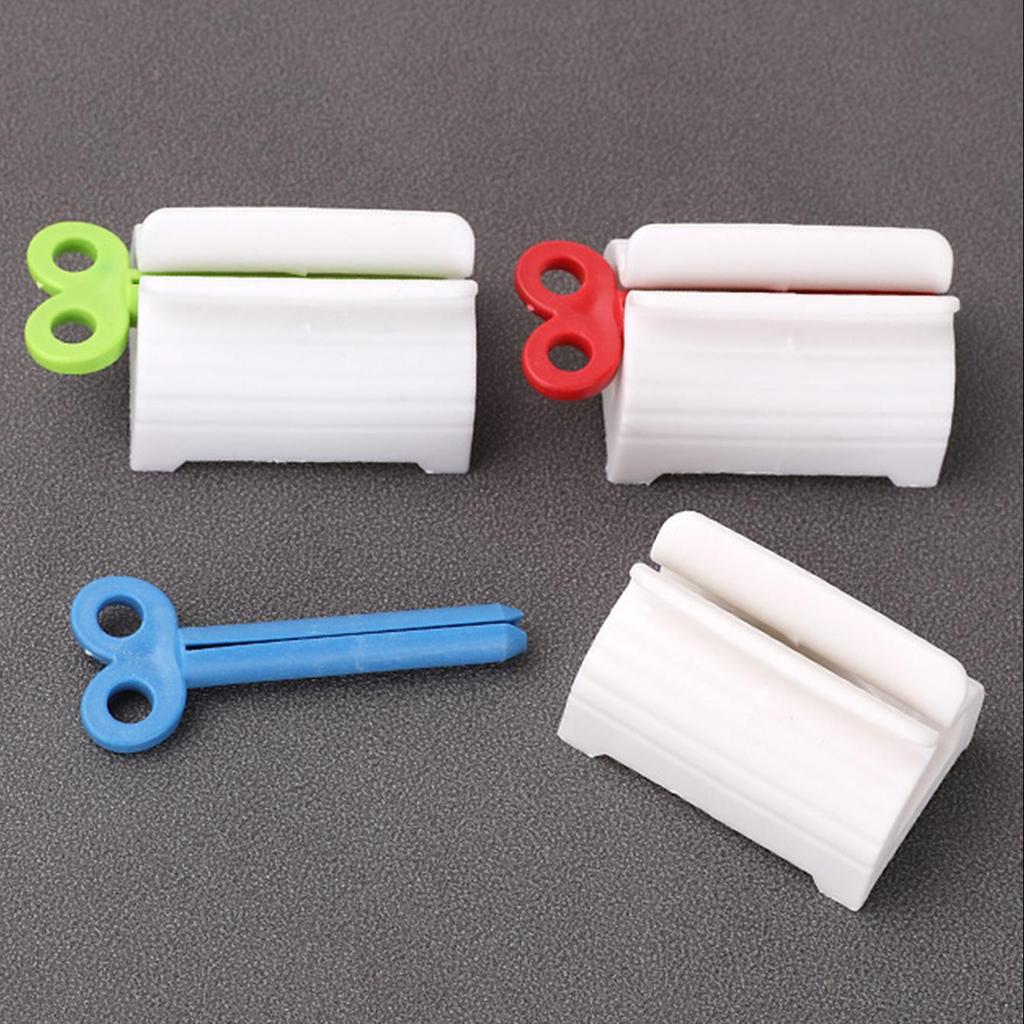 1 /3 Toothpaste Squeezer, Cleanser, Hand Cream, Manual Rolling Squeezer, Bathroom Toothpaste Holder, Toothpaste Clip White