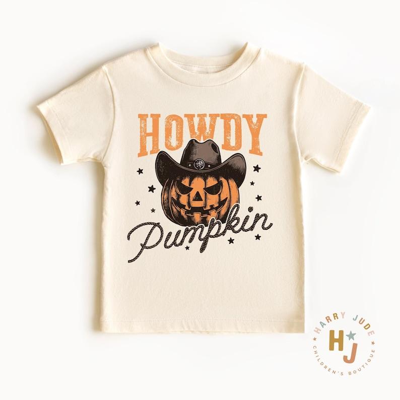 Howdy Pumpkin Halloween Shirt: Spooky Western Jack-o -Lantern Tee 140