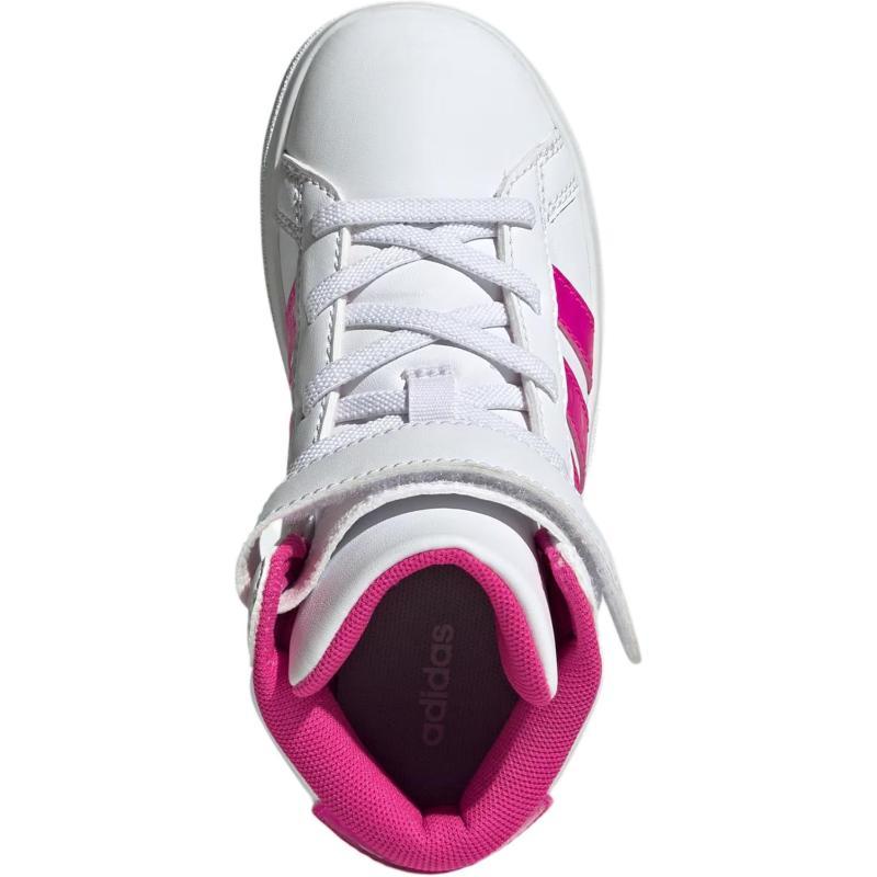 Adidas GRAND COURT Mid top Kids' Skateboarding Shoes White Sneakers JR0806