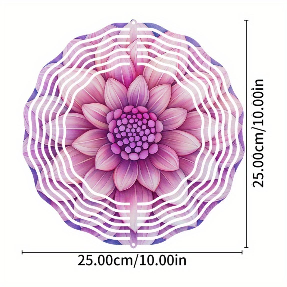 

Фиолетовая мандала, ветряной спиннер, 10 дюймов, металлический садовый декор с крючком 360 градусов, светоотражающее уличное подвесное украшение для весны, лета, осени, подарок 01A