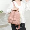 Chessboard embossed backpack large capacity women's backpack