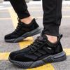2025 New Type of Solid Color Flat Heel Lace-up Round-toe Men's Hiking, High-quality Sports and Outdoor Breathable Running Shoes