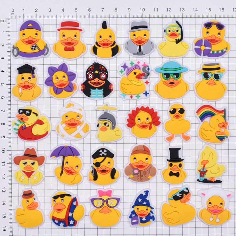 Schuh-Charm, DIY-Anstecker, süße Cartoon-gelbe Ente, Schuh-Dekoration, Schnalle für Loch, Schuhe, Charms-Set, Zubehör, Kinder, Jungen, Mädchen, Geschenk
