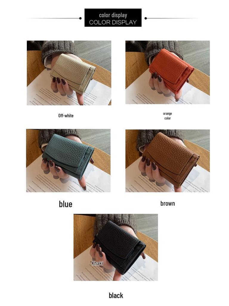 Women's Genuine Leather RFID Wallet & Coin Pouch - Compact Japanese Design