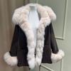A New Haining Fur Medium and Long Fox Fur Coat Can Be Removed and Thickened Goose Down Jacket