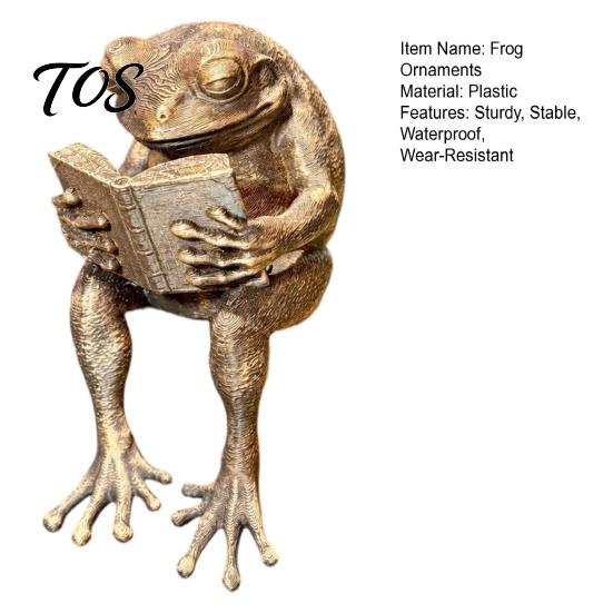 Literarischer Stil Raumdekoration Lese-Frosch Figur, Buchstützen für Bücherregal Dekoration, Harz Ornament Exquisites Geburtstagsgeschenk Freunde Zuhause Büro Arbeitszimmer