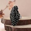 925 Sterling Silver big ring Natural Blk spinel elegant and noble for women's anniversary & banquet & engagement gift