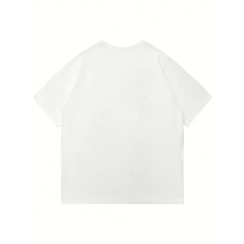 European sizes Stylish White Tee with Cute Leopard Print Design and Heart Accents Perfect Summer Top for Young Girls
