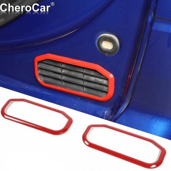 

Rear Door Air Exhaust Vent Outlet Trim Cover Ring for Dodge Ram 1500 2010+Red