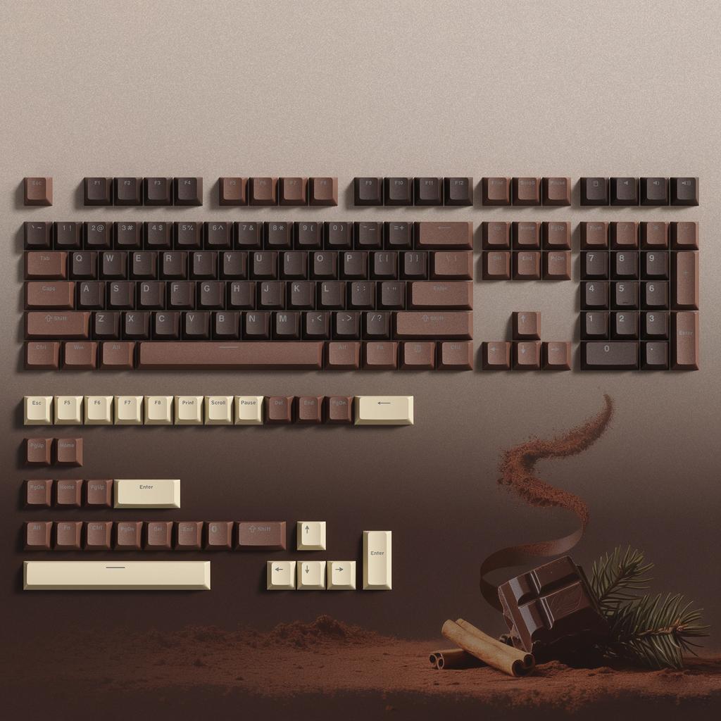 Xiaomi Womier 122 Keys Retro Black PBT Keycap Double Shot Cherry Profile Key Caps for Cherry MX Switches Mechanical Gamer Keyboard