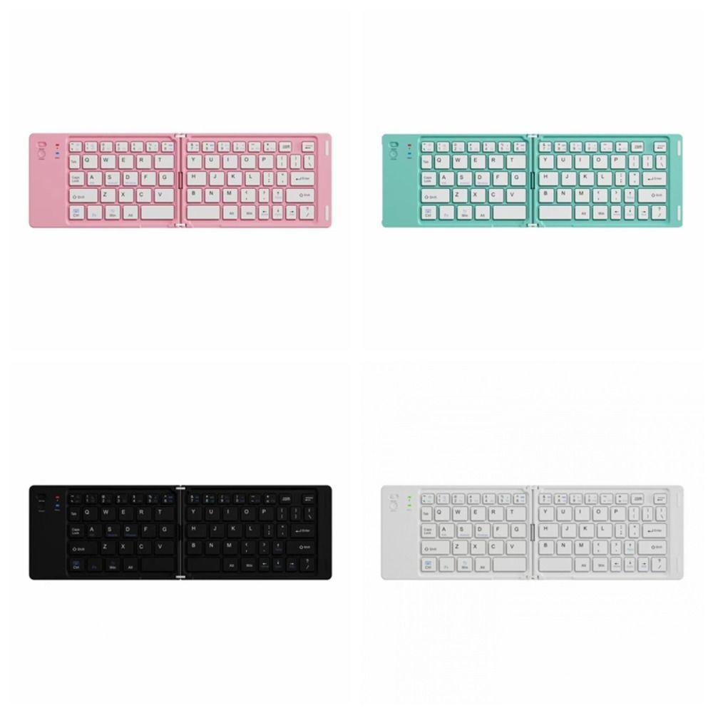 Slim Design Wireless Folding Keyboard Rechargeable Foldable Keyboard Bluetooth Keyboard  Tablet