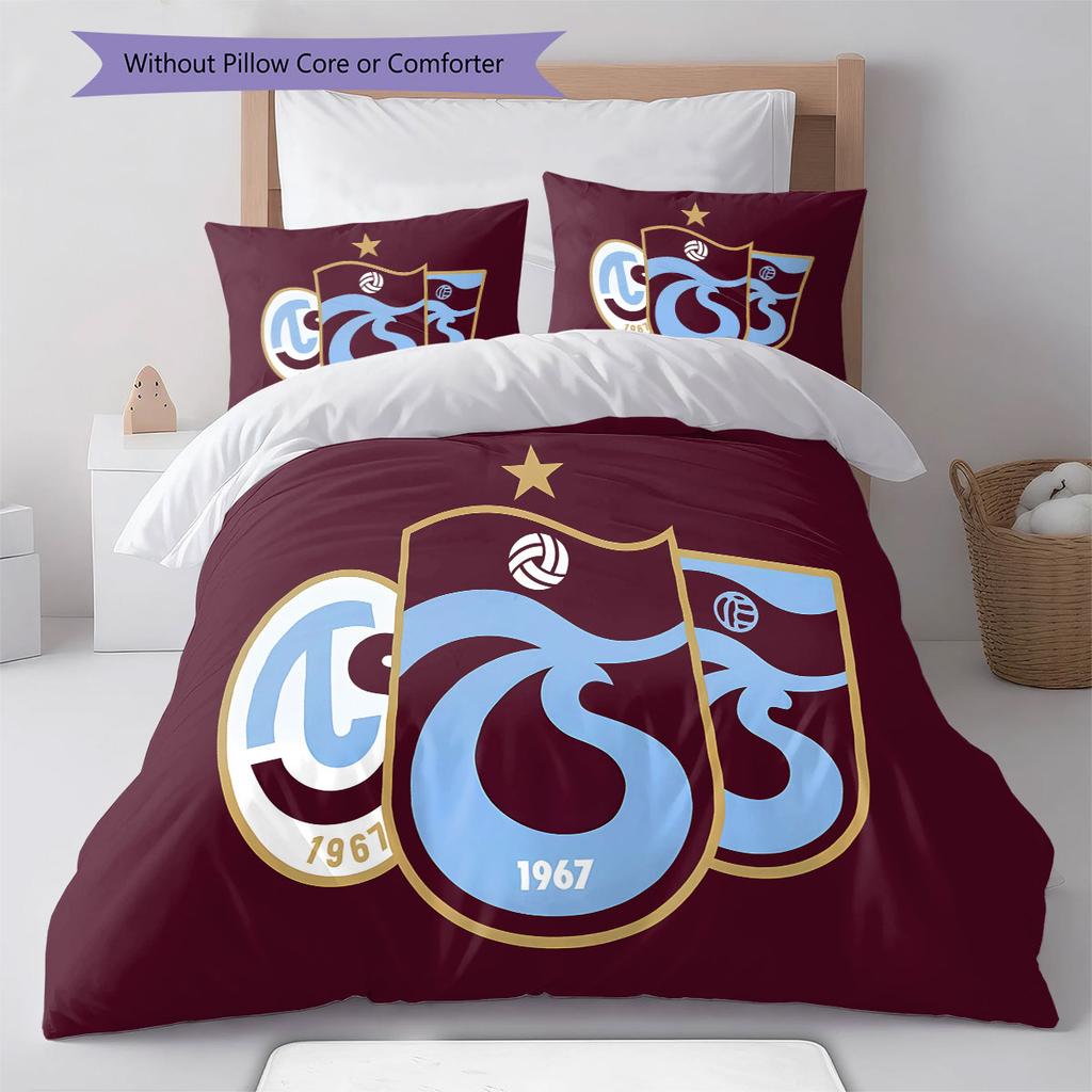 Biancheria da letto con motivo Trabzonspor, Set piumone Copripiumone Federa Regalo di compleanno per la casa(1 * copripiumino + 2 * federa, senza nucleo)