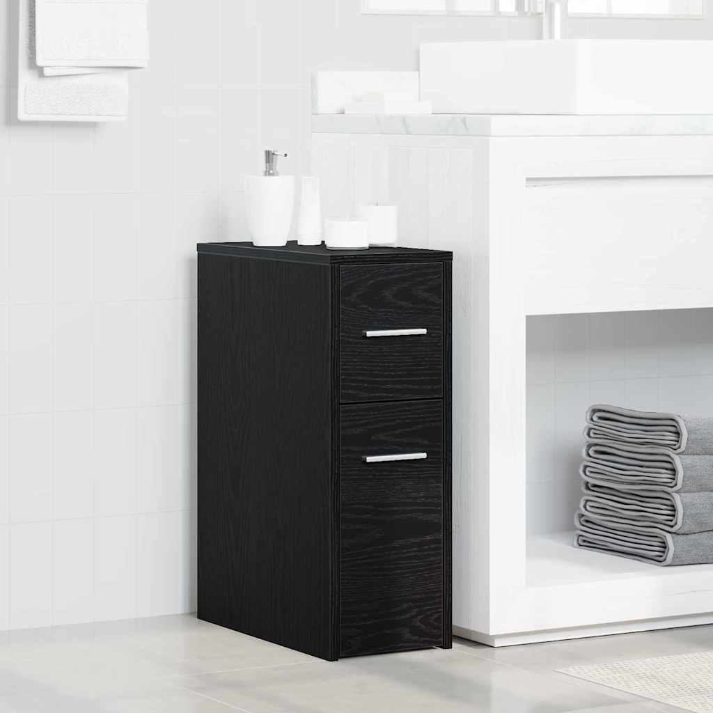 Bathroom Furniture Set Black Oak Look 22 x 44 x 61.5 cm