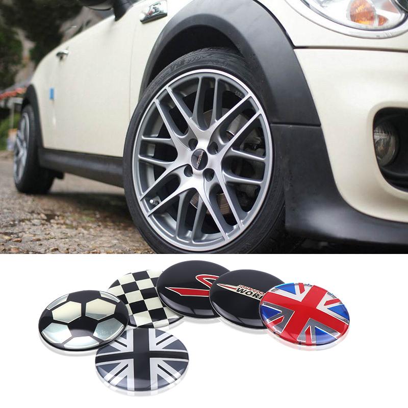 52mm 4pc Car Wheel Center Hub Cap Rim Cover Stickers For Mini Cooper JCW Works Hatch F54 F55 F56 F57 F60 R50 R52 R53 R55 R56 R57 Cnjaw55