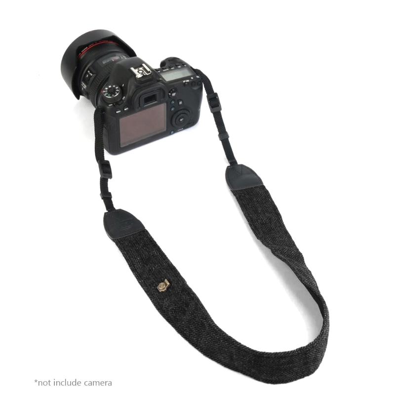 Camera Neck Shoulder Strap Belt for SLR DSLR Camera Durable Retro Ethnic Style Camera Strap Band Cotton + Leather