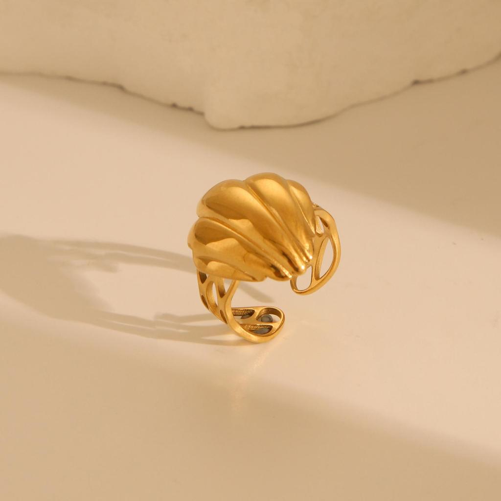 Bague pour femme minimaliste haut de gamme en acier inoxydable – Ne se décolore pas, polyvalente, design de niche