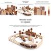 Fun Wooden City Transportation Train Track Assembly Building Blocks Kid Toy Set For Toddlers And Early Education