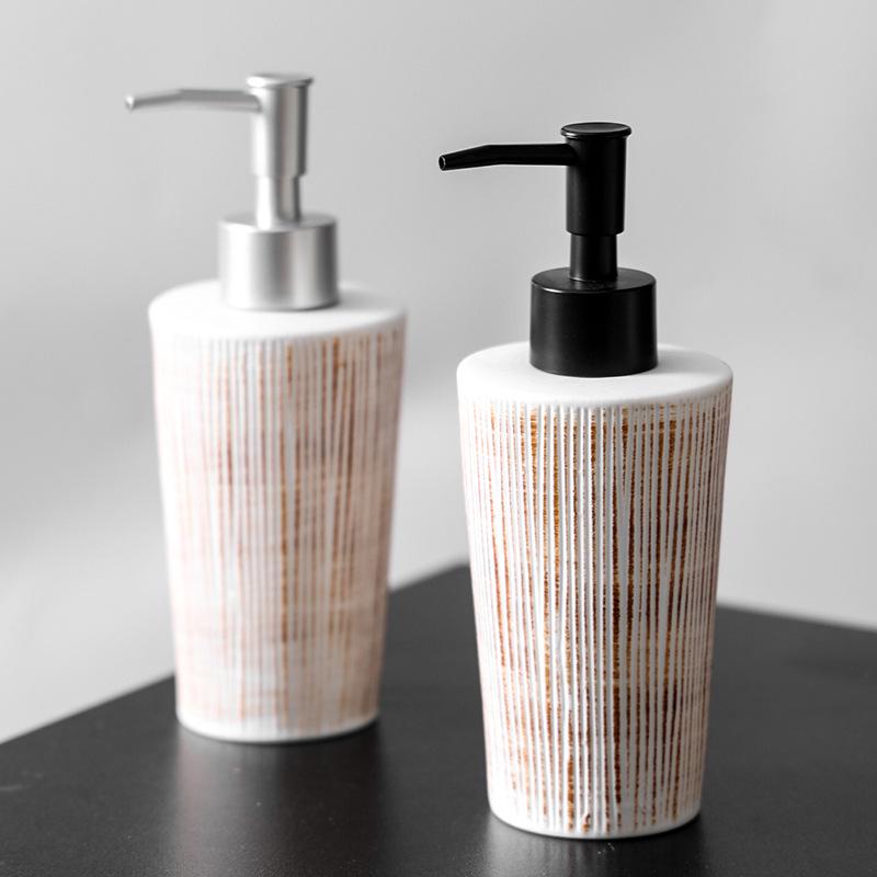 Ceramic Bathroom Soap & Lotion Dispenser Pump