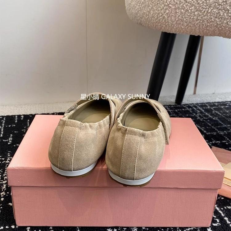 Spot version~ retro leather Velcro word with Mary Jane shoes ballet versatile round head flat sole shoes women