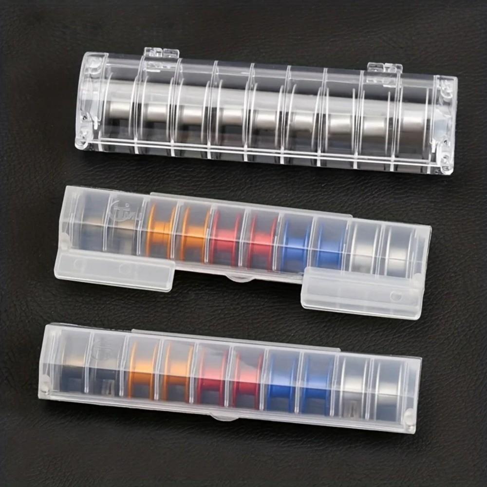 Transparent Magnetic Bobbin Storage Box Plastic Clear Bobbin Case  Home Sewing