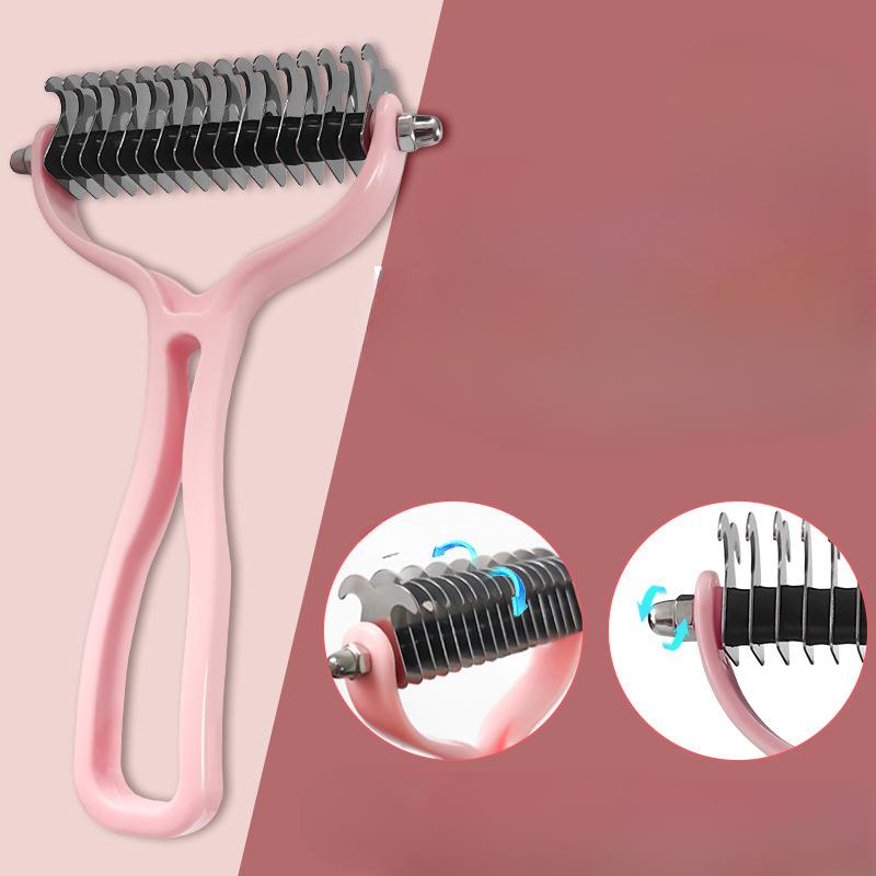 Pet Hair Remover Brush Dogs Fur Trimming Pet Grooming Tool For Matted Long Hair Curly Pet Deshedding Cat Brush