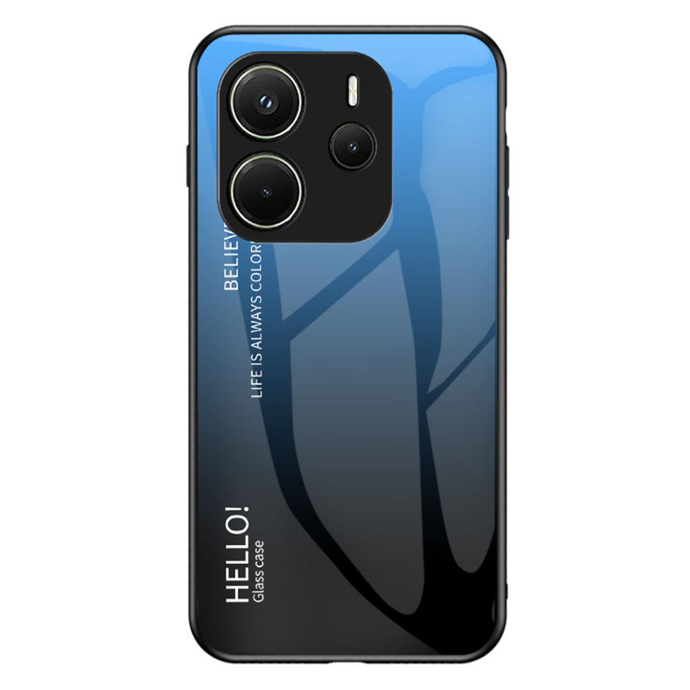 For Xiaomi Redmi Note 14 4G (163.25mm) Etui Ripebestandig Herdet Glass+PC+TPU Telefondeksel