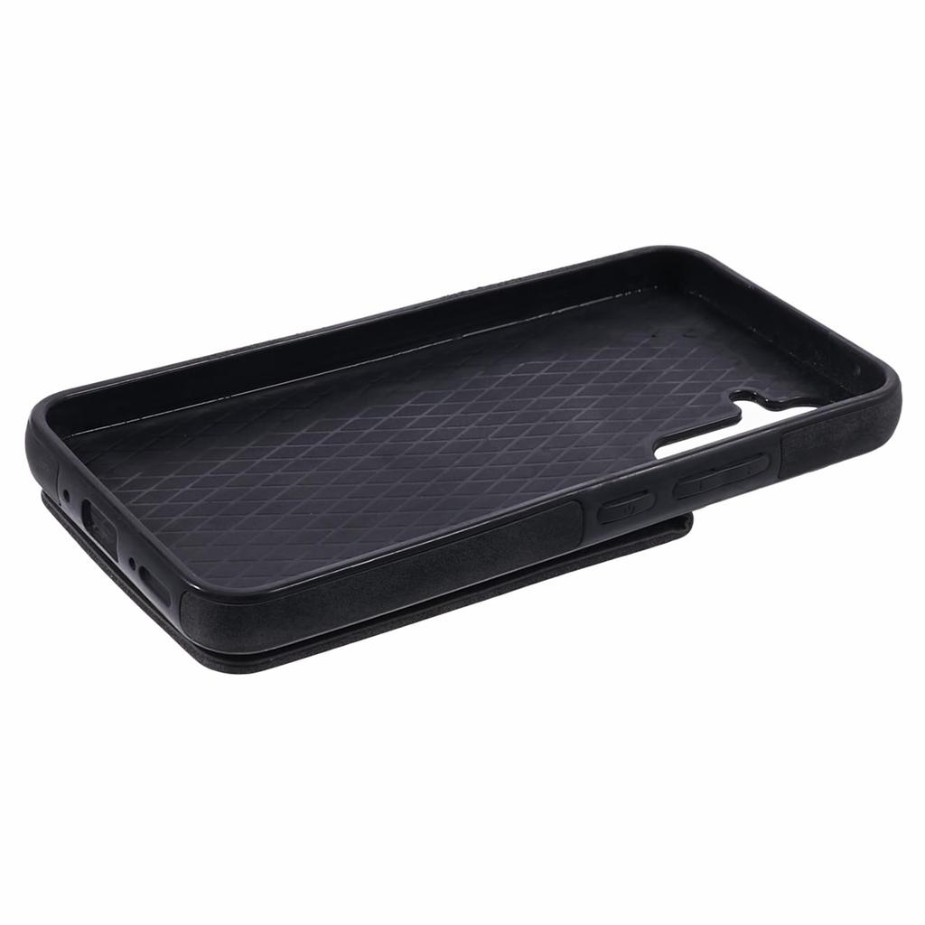 For Samsung Galaxy S24+ Magnetic Case Retro PU+TPU Kickstand Back Cover