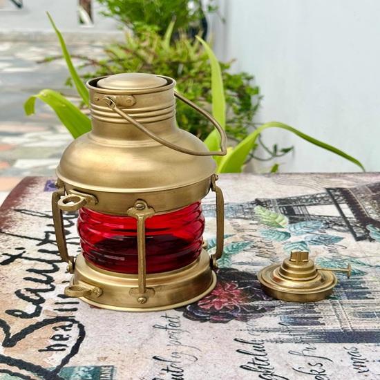 Handmade Burner Oil Lantern, Ship Lantern, Maritime Anchor Lantern, Nautical Oil Lamp, Home Decor Gift