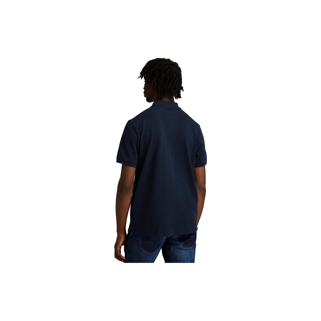 Timberland Buchstabenprint Gestreiftes Lässiges Kurzarm-Poloshirt Herren Poloshirts Marineblau A43K2-433