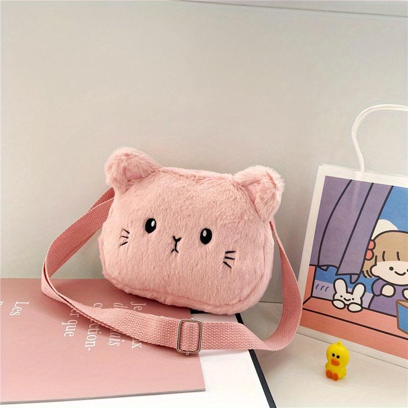 Plush Crossbody Bag - Soft Shoulder Bag, Cat Bag Accessories