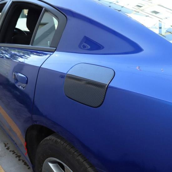 Carbon Fiber Door Fuel Tank Gas Cap Decoration Cover Trim For Dodge Charger 11+