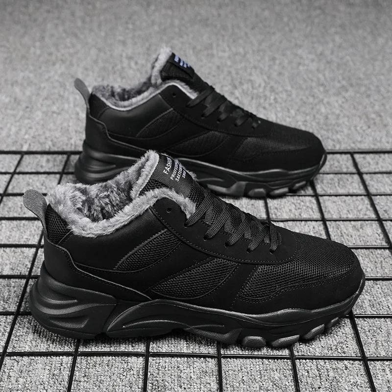 Men Shoes Sneakers Mocassin 2025 New Winter Shoes Warm Fur Lining Lightweight Casual Shoes Men Walking Footwear Male