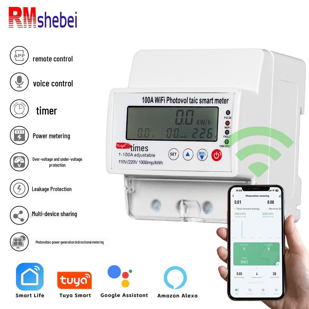 WiFi Smart Circuit Breaker with Bidirectional Metering & Voltage Protection, Prepaid Electricity Metering, Auto Reclosing & Timing Functions