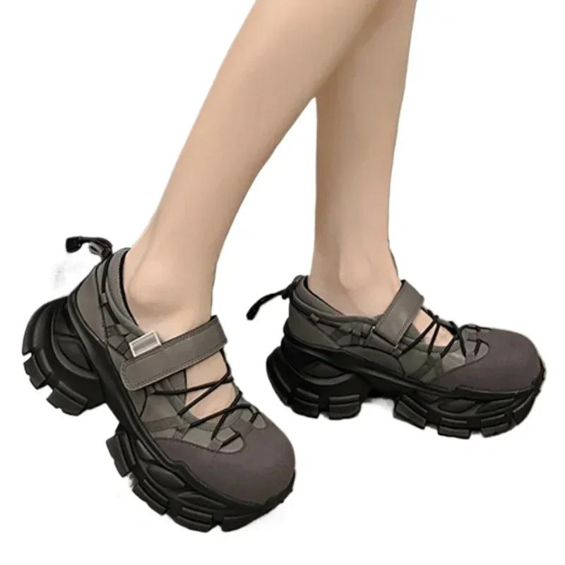 fashion 2024 Hot Sale Shoes Female Elastic Band Women's Vulcanize Shoes Autumn Breathable Mesh Mixed Colors Platform Casual Sports Shoes