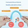 Silicone Kid Chewing Tube Pacifier Teeth Massager Hollow Molar Straw Oral Training Baby Teether Toy
