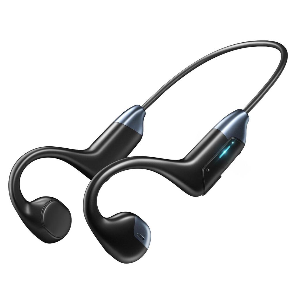 Bone Conduction Bluetooth Perfect for Comfortable No Ear Wireless Automatic 11 Hours of Continuous and Compatible with iPhone and for and Commuting
