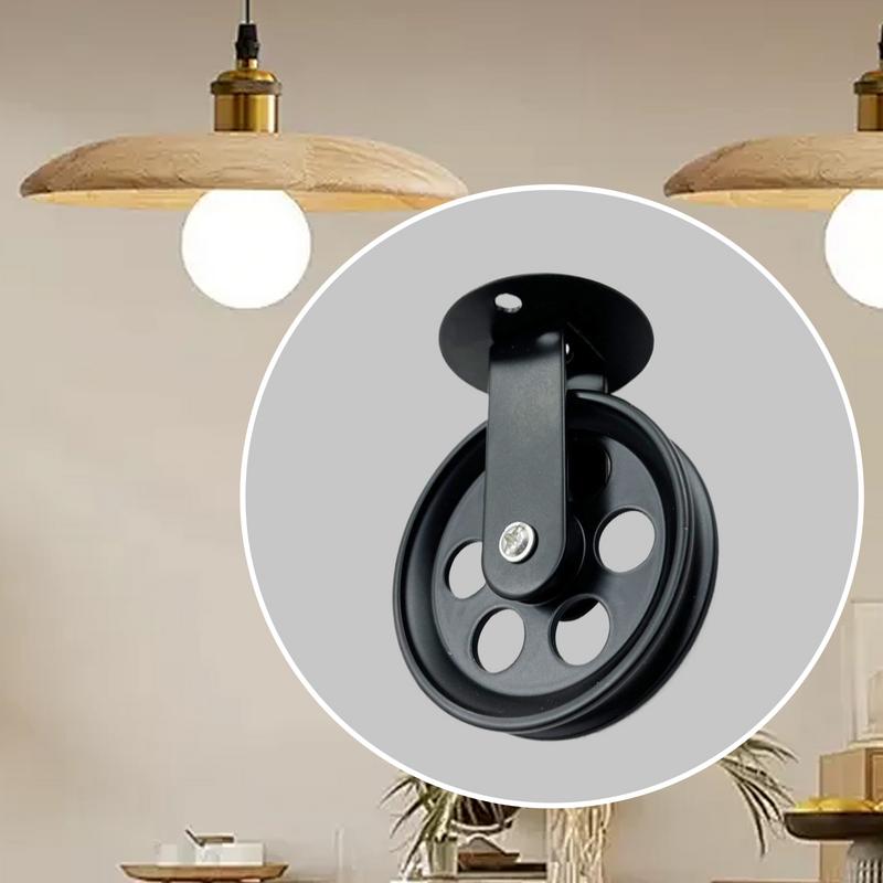 Pulley For Pendant Light 2X Pulley Lifting Drive Ceiling Hooks For Lights Wall Ceiling Mount Lifting Towing Pulleys For