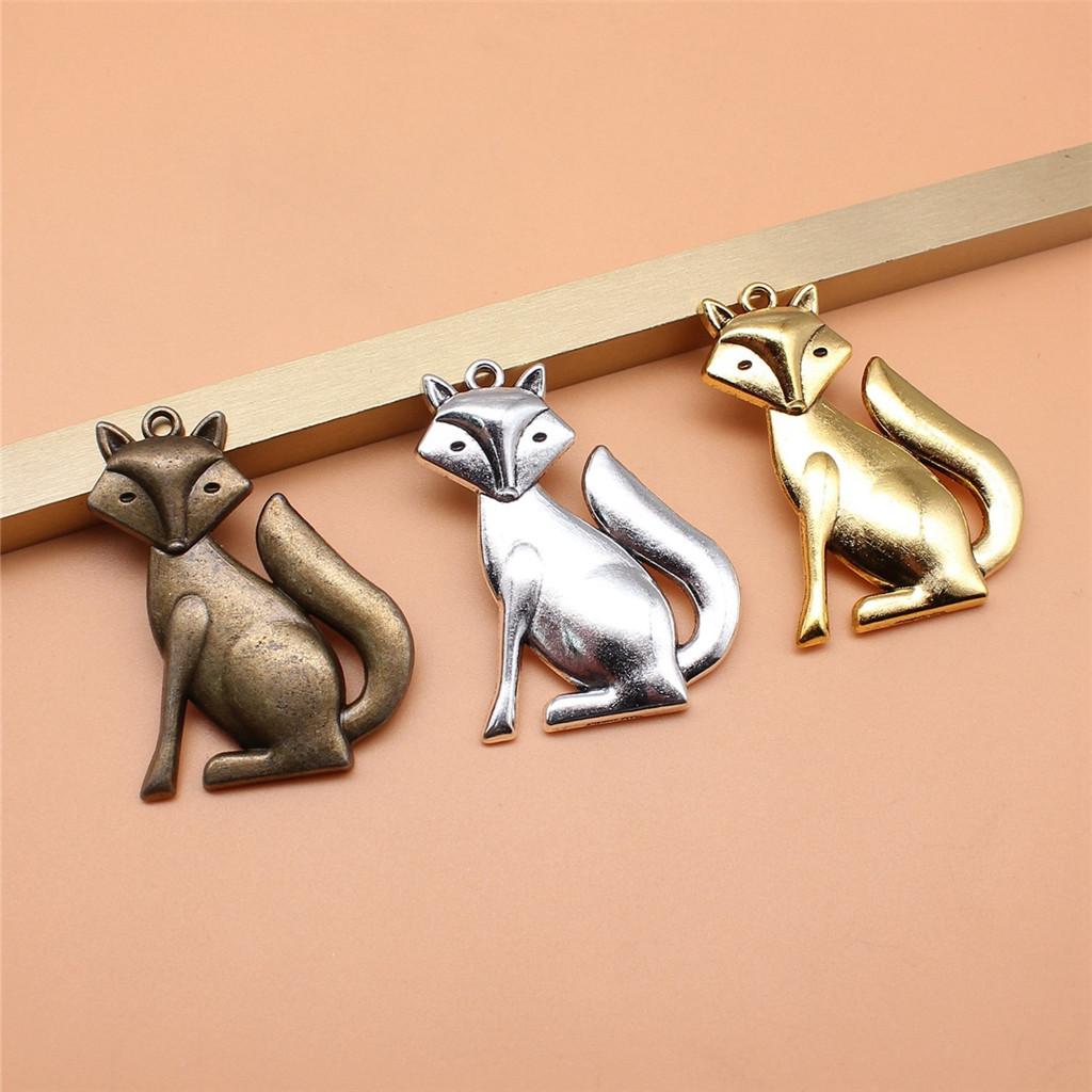 Retro Leopard Charms Metal Animal Pendants For Jewelry Making Handmade Supplies