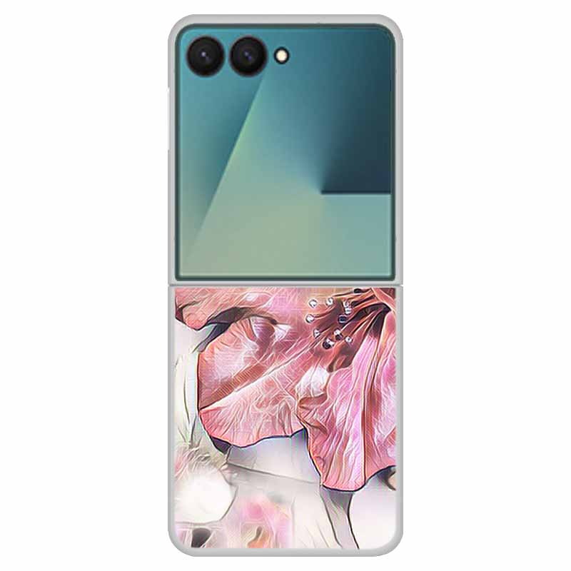 Marble Case For Samsung Z Flip7 Transparent Hard PC Plastic Cover Shockproof Coque for Samsung Galaxy Z Flip 7 5G Funda Zflip7