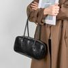 Genuine Leather Boston Bag High-quality Top-layer Cowhide Women's Large Capacity Shoulder Niche Bowling Pillow