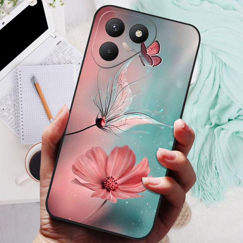 Für Tecno Pova 7 4G Hülle Pova7 LJ6 Schwarze Abdeckung Löwe Wolf Silikon Weiche Rückseitenhüllen Für Tecno Pova 7 Handyhülle Schutzhülle
