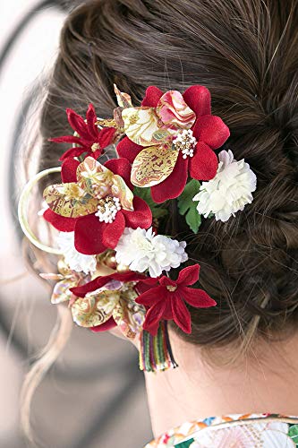 Hair Coming of Age Graduation Dark Mizuhiki Graduation Hair Hair Made In Japan (Soubien) Ornament, Ceremony, Ceremony, 2-Piece Set, Red, Red, Purple,