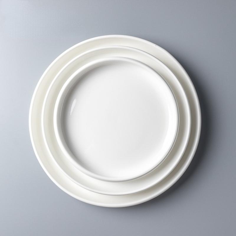 Creative Round Nest Plate Ceramic Western Steak Plate Kitchen Household Simple Dinner Plate Afternoon Tea Dessert Fruit Tray