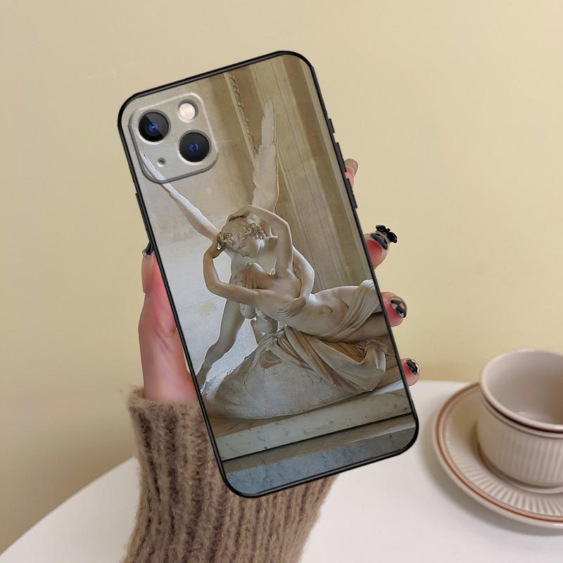 Engel Amor Kunst Malerei Handyhülle Für iPhone 16 Pro Max 14 13 12 11 15 17 Pro Max mini Plus 16e 17 Air Cover Funda