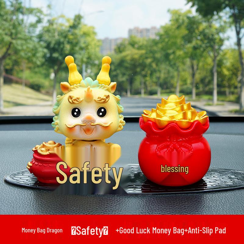 Year of the Dragon Bobblehead Doll - Car Console Ornament