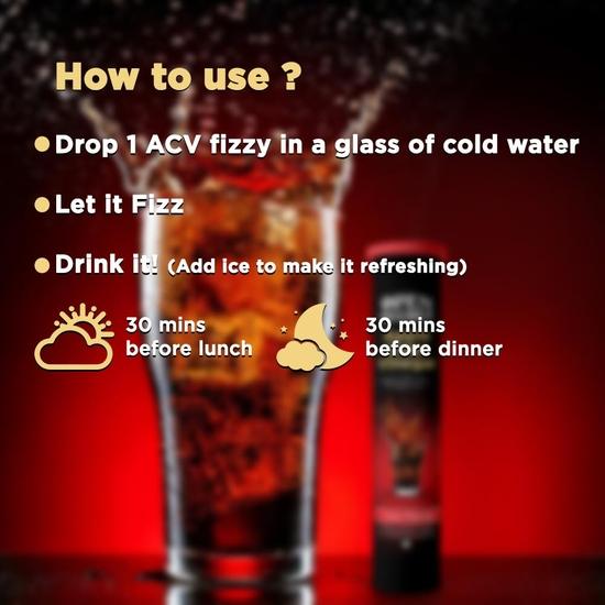 Open Secret Apple Cider Vinegar Tablet | 60 Effervescents | ACV Tablets for Weight Loss, 100% Vegan ACV (Cola Flavour - Pack of 4)