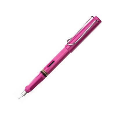 Lamy Safari Fountain Pen with Metal Clip and EF Pink 13P-EF Nib,